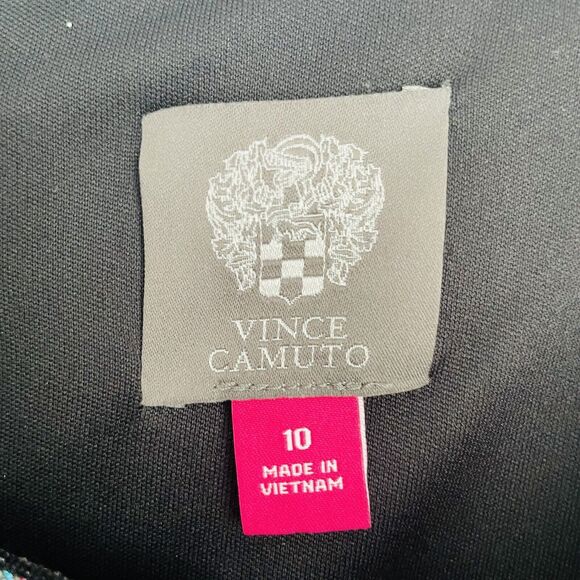 Holiday Dress Vince Camuto Size 10 Black Sparkle Silver Glitter Special Occasion - Picture 6 of 16